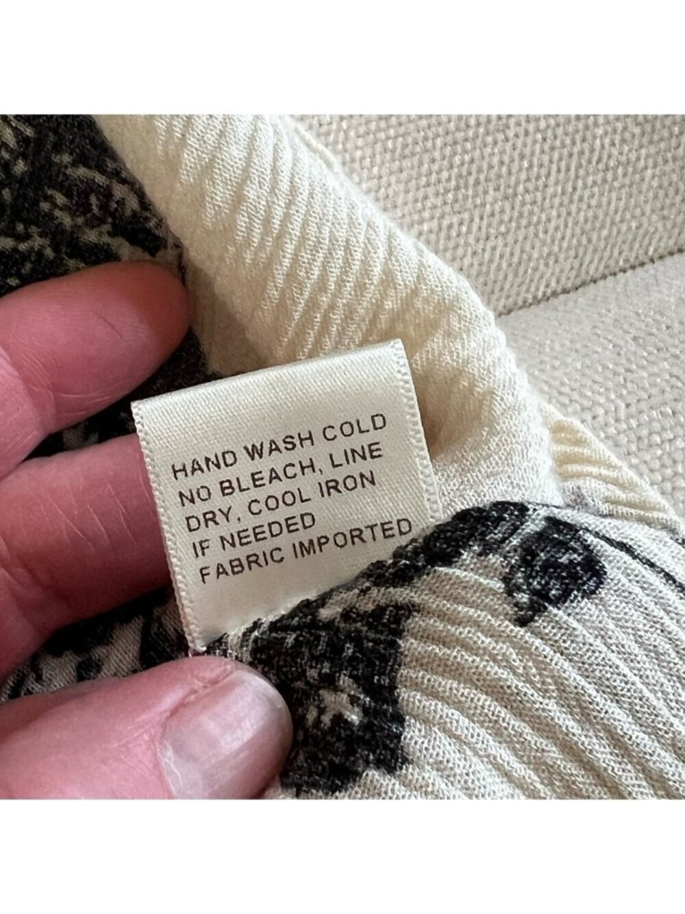 Anthropologie Lovestitch Black Cream Floral Top Sz M Boho Coquette Flowy Cotton - Picture 13 of 14